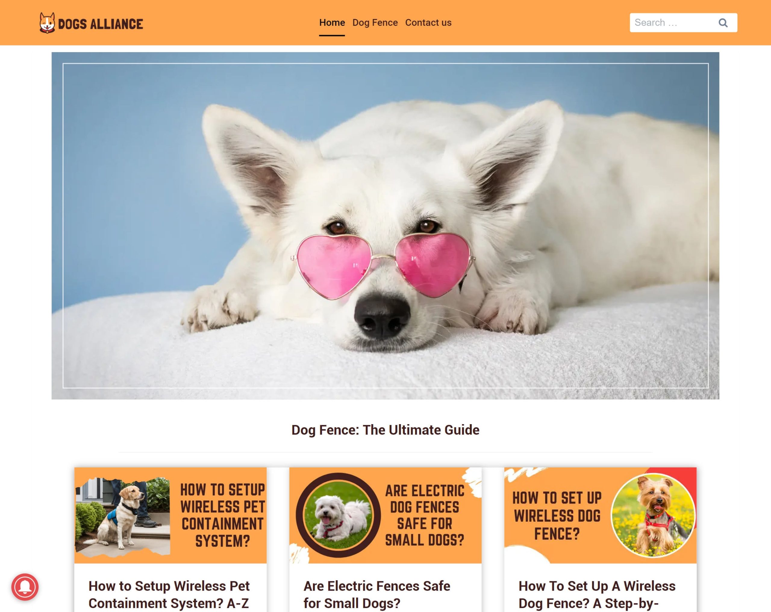 dogsalliance Website portfolio