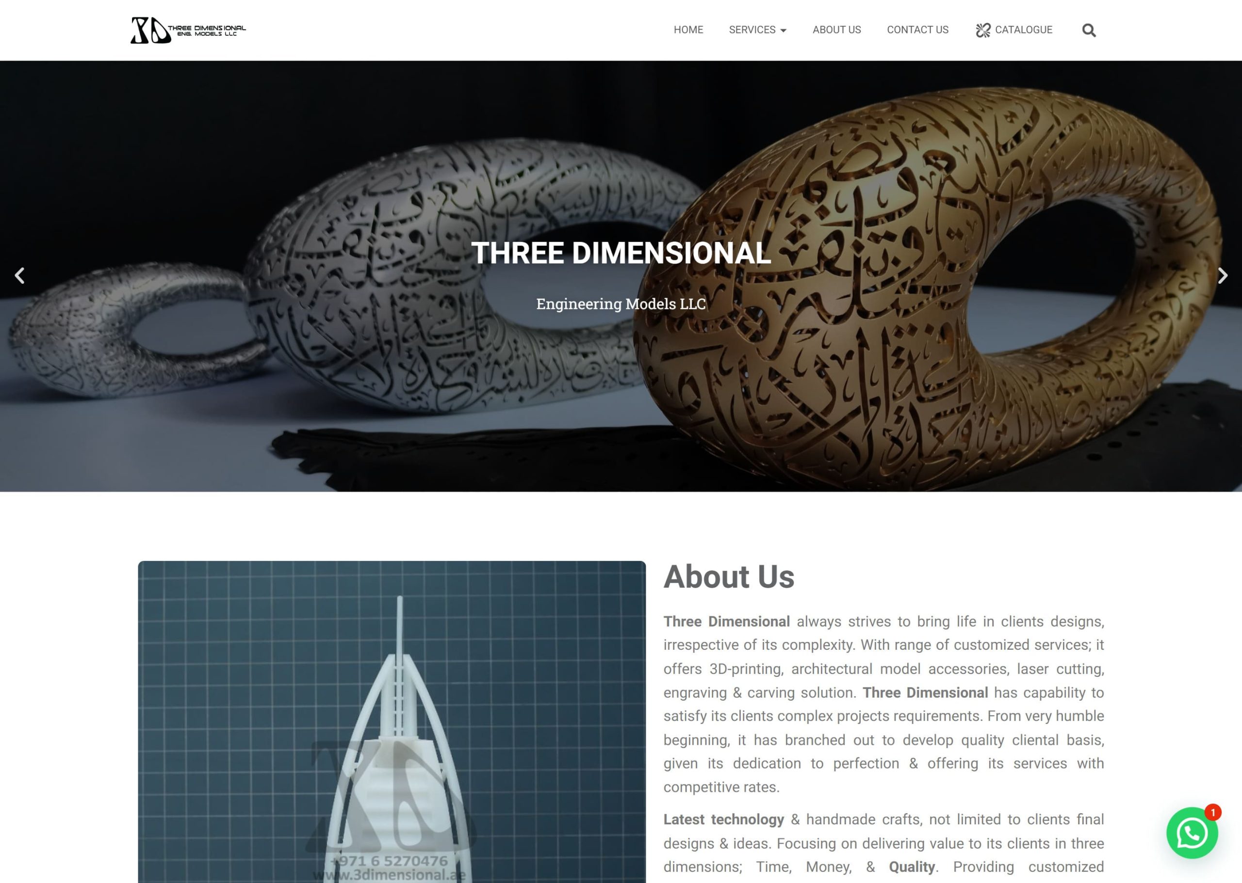 3dimensional.ae website screenshot